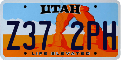 UT license plate Z372PH