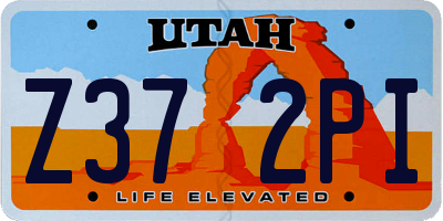 UT license plate Z372PI
