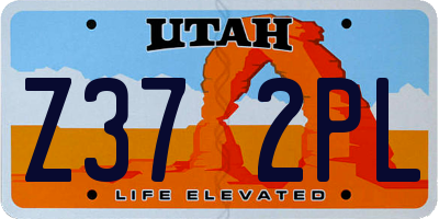 UT license plate Z372PL