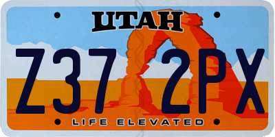 UT license plate Z372PX