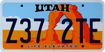 UT license plate Z372TE
