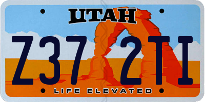 UT license plate Z372TI