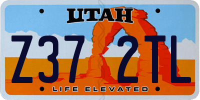 UT license plate Z372TL