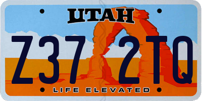 UT license plate Z372TQ