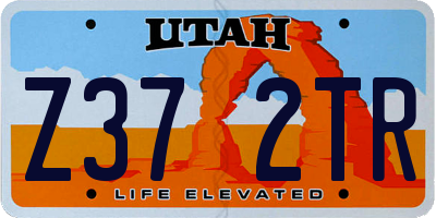 UT license plate Z372TR