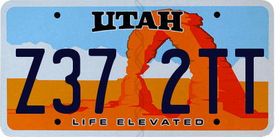 UT license plate Z372TT