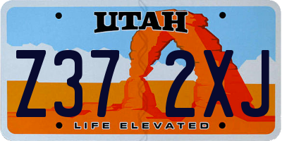 UT license plate Z372XJ