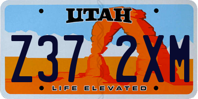 UT license plate Z372XM