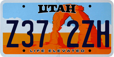UT license plate Z372ZH