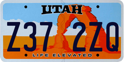 UT license plate Z372ZQ
