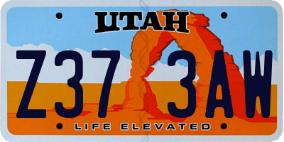 UT license plate Z373AW