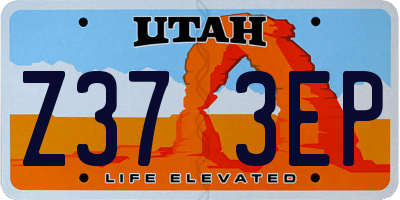 UT license plate Z373EP