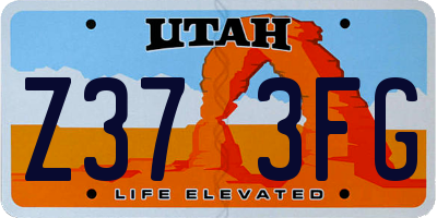 UT license plate Z373FG