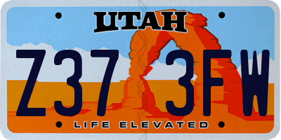 UT license plate Z373FW