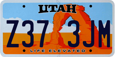 UT license plate Z373JM