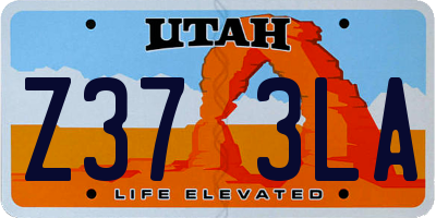UT license plate Z373LA