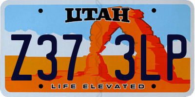 UT license plate Z373LP