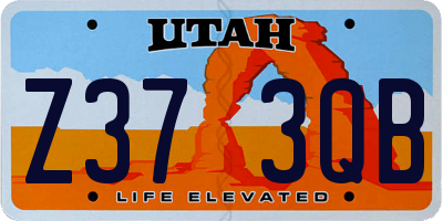 UT license plate Z373QB