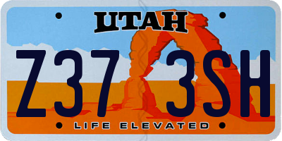UT license plate Z373SH