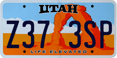 UT license plate Z373SP