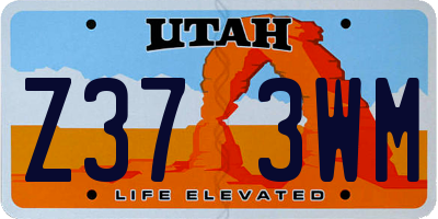 UT license plate Z373WM