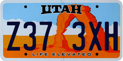 UT license plate Z373XH