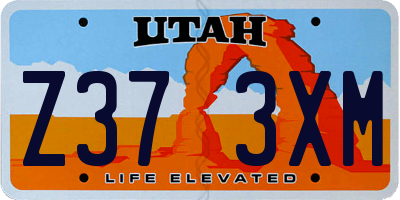 UT license plate Z373XM