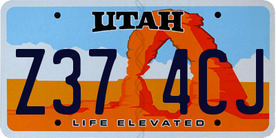 UT license plate Z374CJ