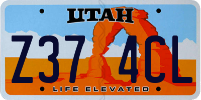 UT license plate Z374CL