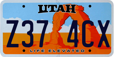 UT license plate Z374CX