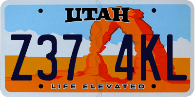 UT license plate Z374KL