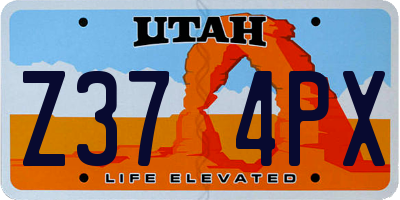 UT license plate Z374PX