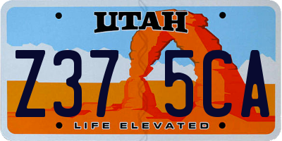 UT license plate Z375CA