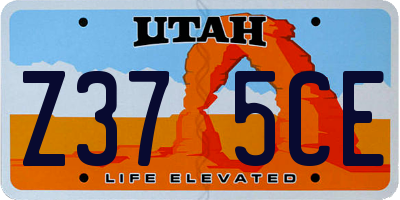 UT license plate Z375CE
