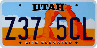 UT license plate Z375CL