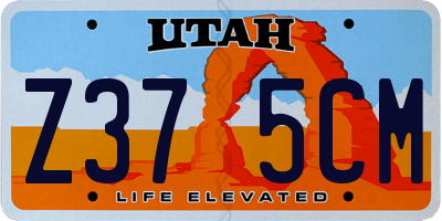UT license plate Z375CM