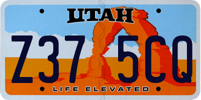 UT license plate Z375CQ