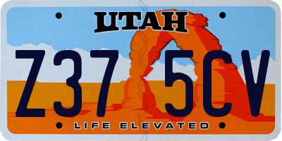 UT license plate Z375CV