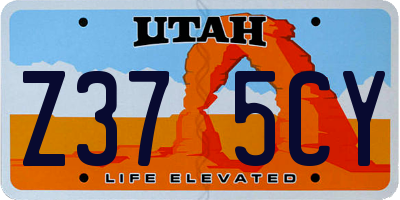 UT license plate Z375CY
