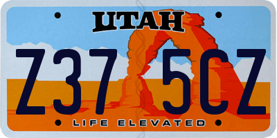 UT license plate Z375CZ