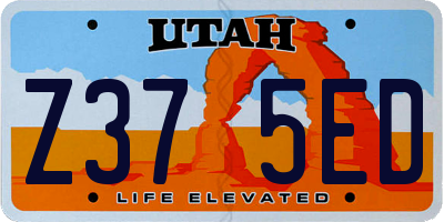 UT license plate Z375ED