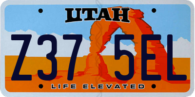 UT license plate Z375EL
