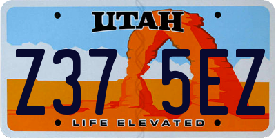 UT license plate Z375EZ