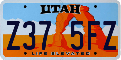 UT license plate Z375FZ