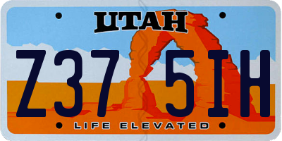 UT license plate Z375IH