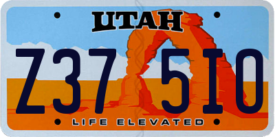 UT license plate Z375IO
