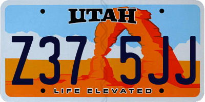 UT license plate Z375JJ