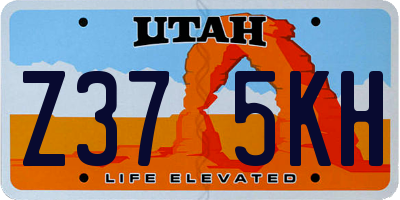 UT license plate Z375KH