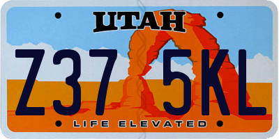 UT license plate Z375KL