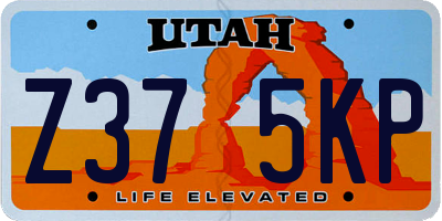 UT license plate Z375KP